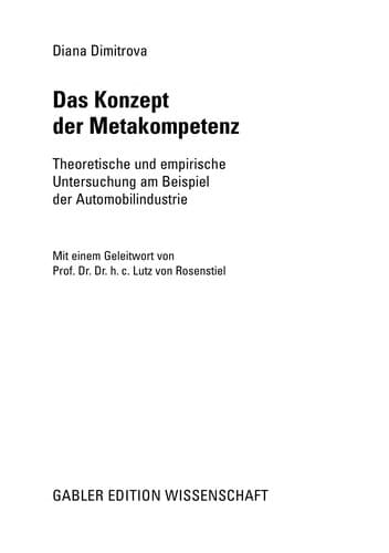 Tapa de Das Konzept der Metakompetenz