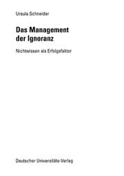 Tapa de Das Management der Ignoranz