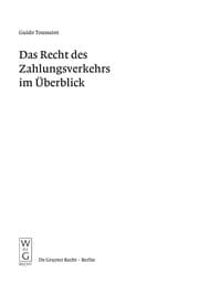 Tapa de Das Recht des Zahlungsverkehrs im Überblick