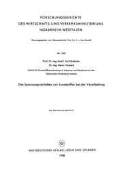 Tapa de Das Spannungsverhalten von Kunststoffen bei der Verarbeitung