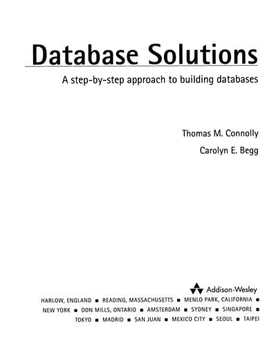 Tapa de Da tabase solutions