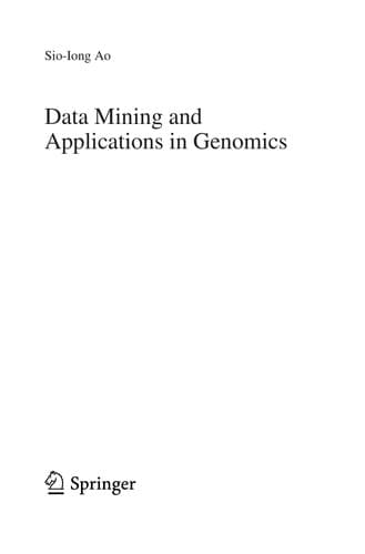 Tapa de Data mining and applications in genomics