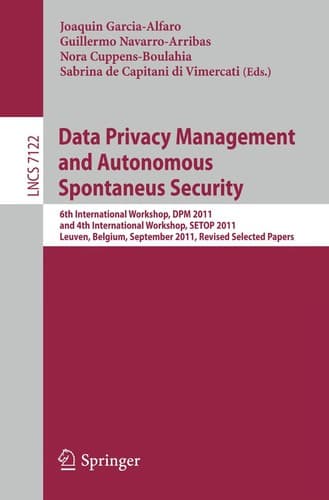 Tapa de Data Privacy Management and Autonomous Spontaneus Security