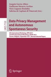 Tapa de Data Privacy Management and Autonomous Spontaneus Security