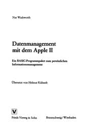 Tapa de Datenmanagement mit dem Apple II