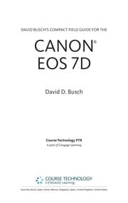 Tapa de David Busch's compact field guide for the Canon EOS 7D