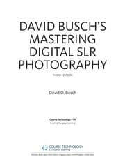 Tapa de David Busch's mastering digital SLR photography