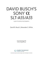 Tapa de David Busch's Sony [Alpha] SLT-A55/A33 guide to digital photography