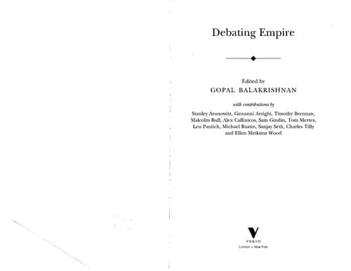 Tapa de DEBATING EMPIRE; ED. BY GOPAL BALAKRISHNAN