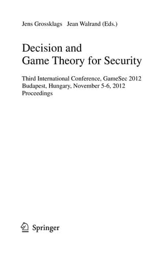 Tapa de Decision and Game Theory for Security