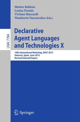 Tapa de Declarative Agent Languages and Technologies X