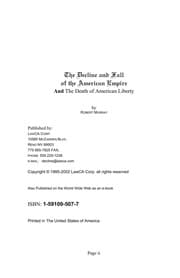 Tapa de The decline and fall of the American empire