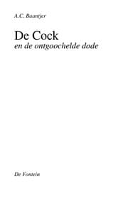 Tapa de De Cock en de ontgoochelde dode
