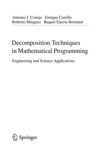 Tapa de Decomposition techniques in mathematical programming