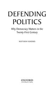 Tapa de Defending politics