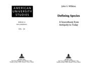 Tapa de Defining species