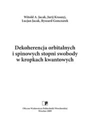 Tapa de Dekoherencja orbitalnych i spinowych stopni swobody w kropkach kwantowych