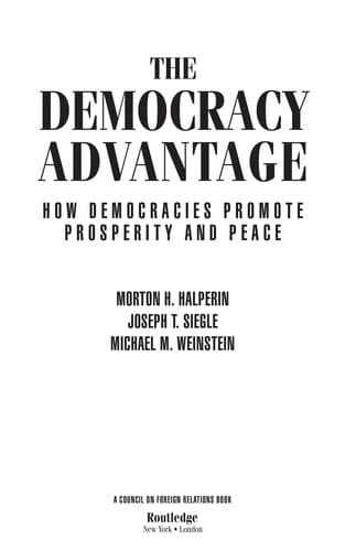 Tapa de The democracy advantage