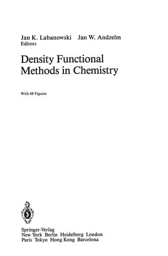 Tapa de Density Functional Methods in Chemistry