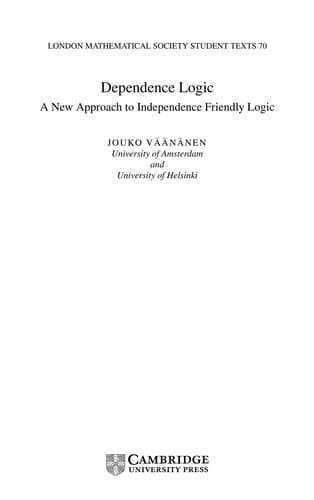 Tapa de Dependence logic