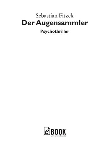 Tapa de Der Augensammler