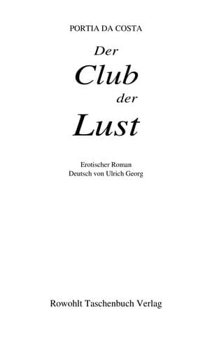 Tapa de Der Club der Lust