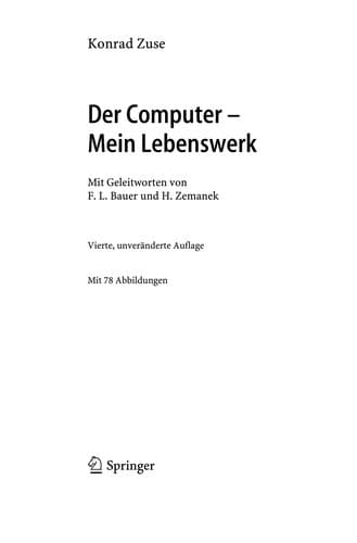 Tapa de Der Computer - mein Lebenswerk