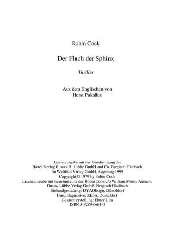Tapa de Der Fluch der Sphinx