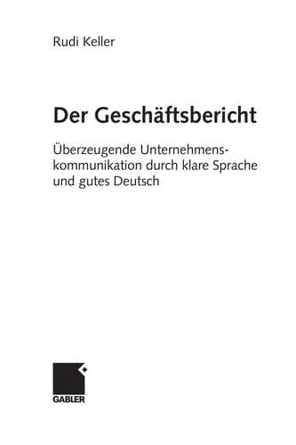 Tapa de Der Gescha ftsbericht
