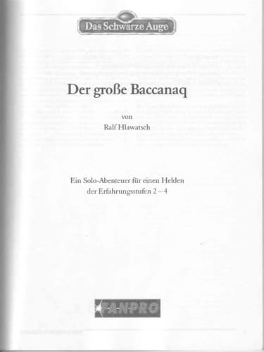 Tapa de Der große Baccanaq