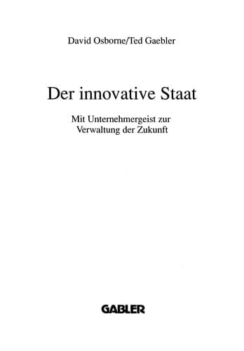 Tapa de Der innovative Staat