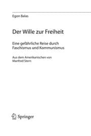 Tapa de Der Wille zur Freiheit