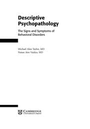 Tapa de Descriptive psychopathology