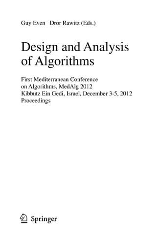 Tapa de Design and Analysis of Algorithms