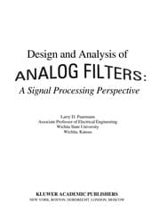 Tapa de Design and Analysis of Analog Filters