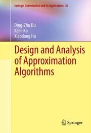 Tapa de Design and analysis of approximation algorithms