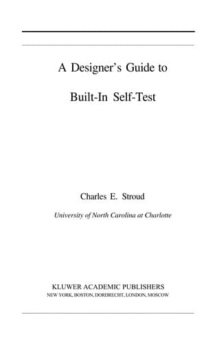 Tapa de A designer's guide to built-in self-test