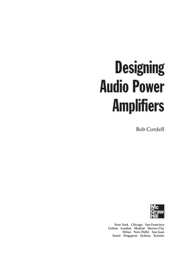 Tapa de Designing audio power amplifiers