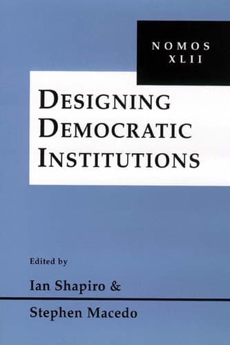 Tapa de Designing democratic institutions