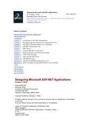 Tapa de Designing Microsoft ASP.NET applications
