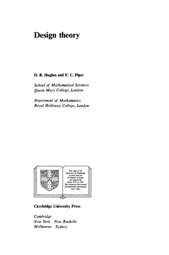 Tapa de Design theory