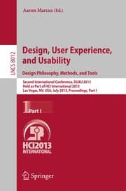 Tapa de Design, User Experience, and Usability. Design Philosophy, Methods, and Tools