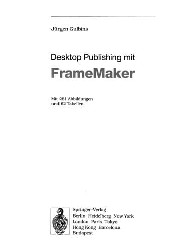 Tapa de Desktop Publishing mit FrameMaker