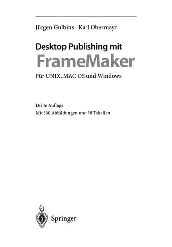 Tapa de Desktop Publishing mit FrameMaker