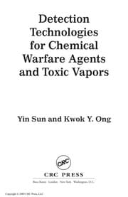 Tapa de Detection technologies for chemical warfare agents and toxic vapors
