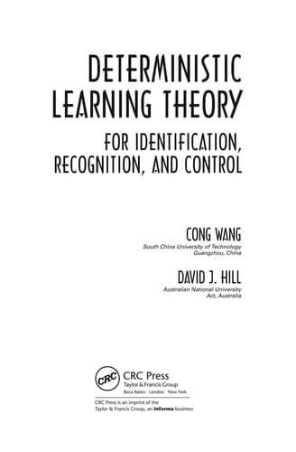 Tapa de Deterministic learning theory for identification, recognition, and control