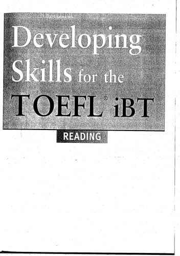 Tapa de Developing skills for the TOEFL iBT