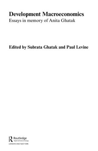 Tapa de Development macroeconomics