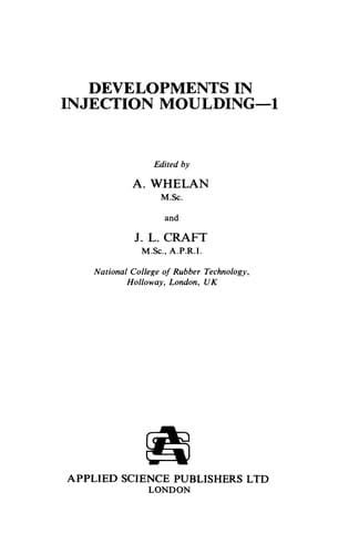 Tapa de Developments in Injection Moulding--1