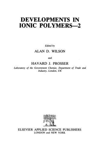 Tapa de Developments in Ionic Polymers--2